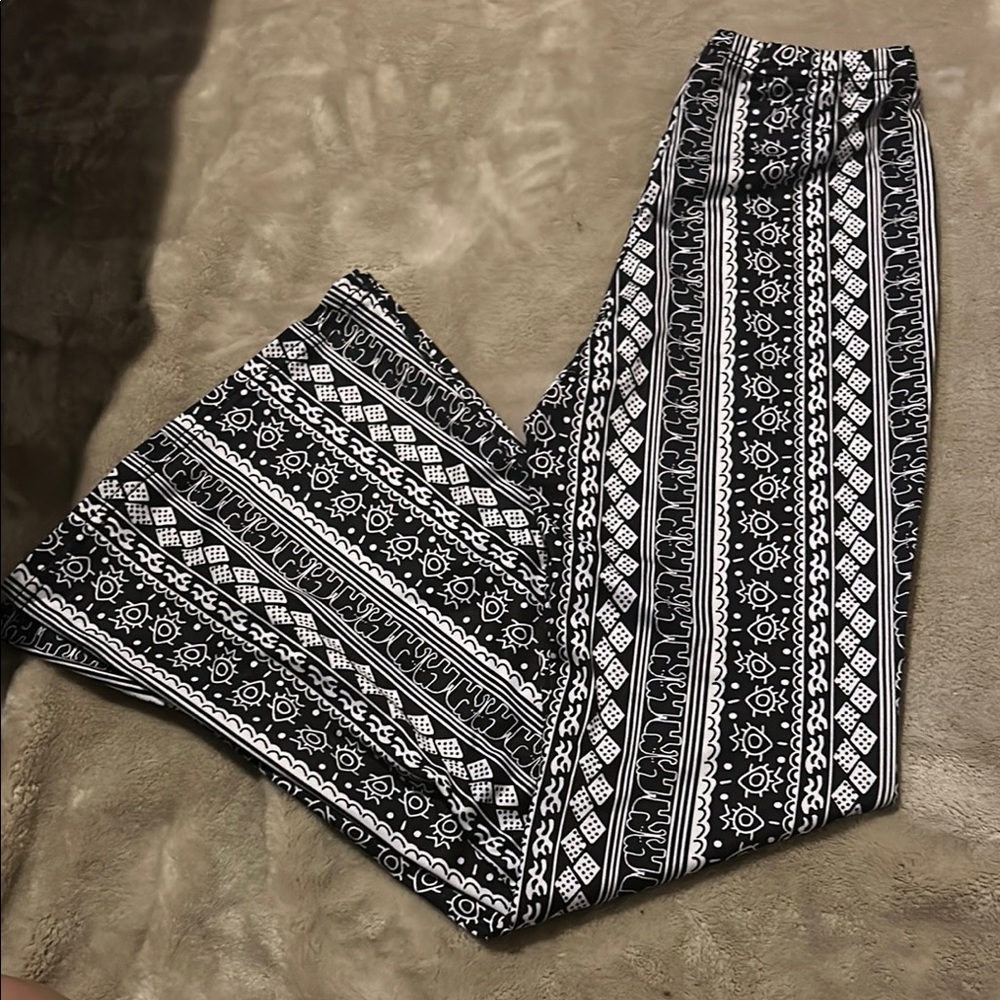 Black and White Patterned Pants
